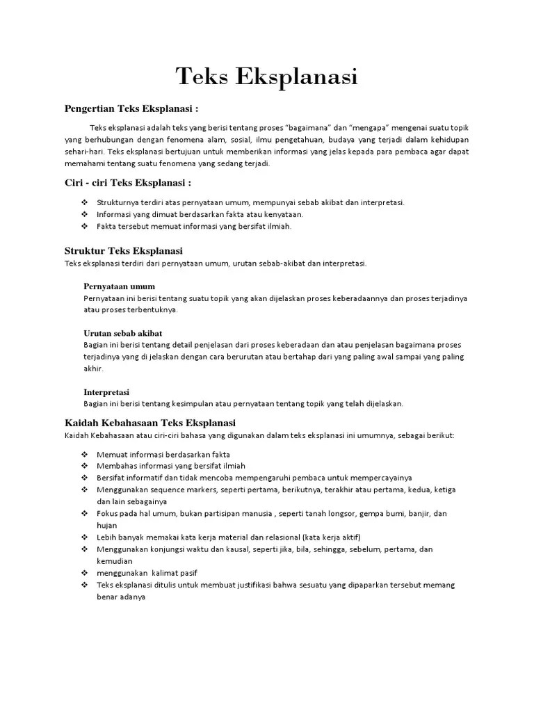 Interpretasi Adalah Struktur Teks Eksplanasi Yang Berisi Bagian Bagian Struktur Teks Demonstrasi Massa Brainly Co Id Alvonoticias Juridico