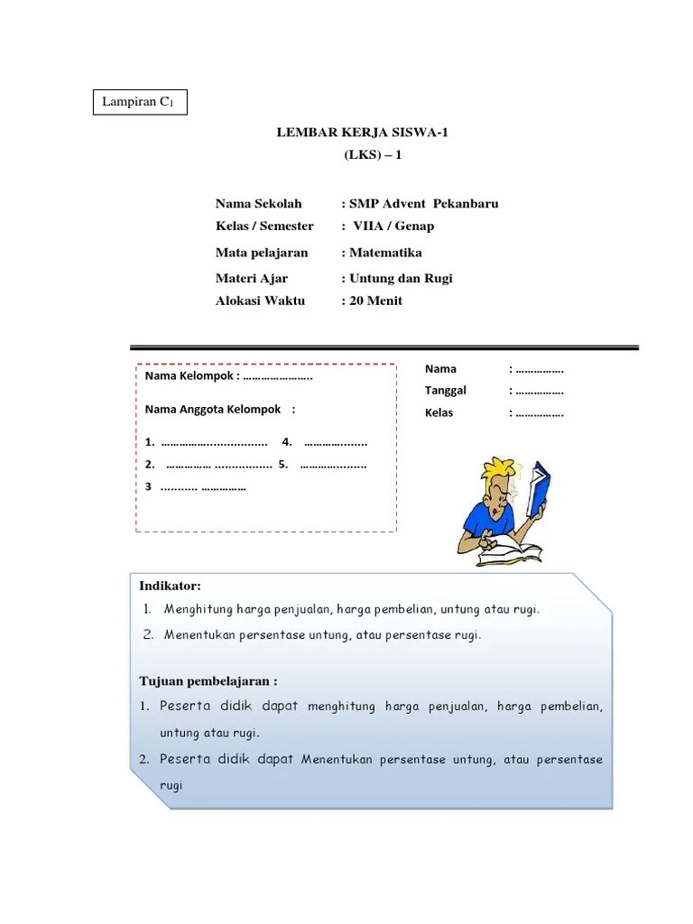 Perhitungan mengenai persentase selisih biasanya diterapkan langsung dalam kasus. Las Untung Dan Rugi Smp