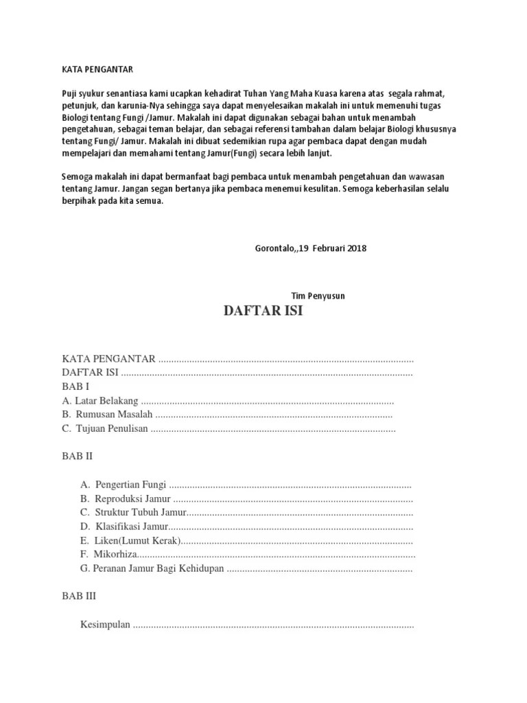 Contoh makalah biologi protista dan jamur. Kata Blog Contoh Kata Pengantar Makalah Biologi Tentang Jamur