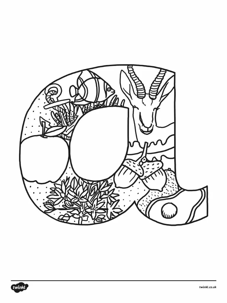 lowercase alphabet themed mindfulness colouring sheets