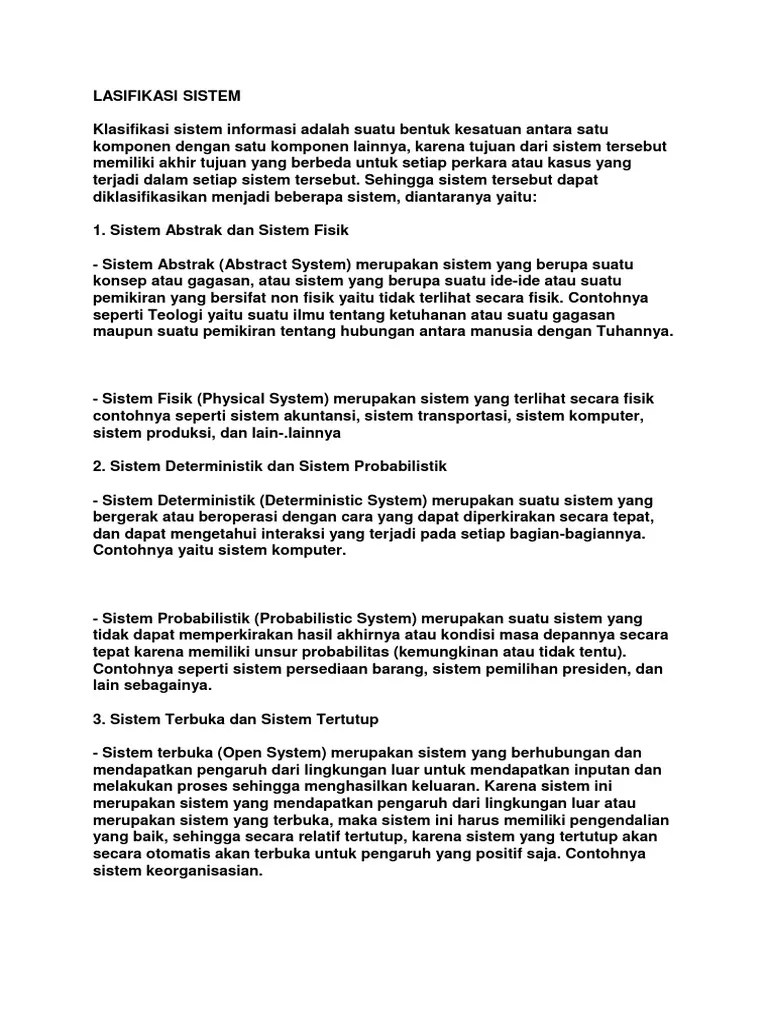 Sistem teologi, yang menerangkan hubungan manusia . Klasipikasi Pdf