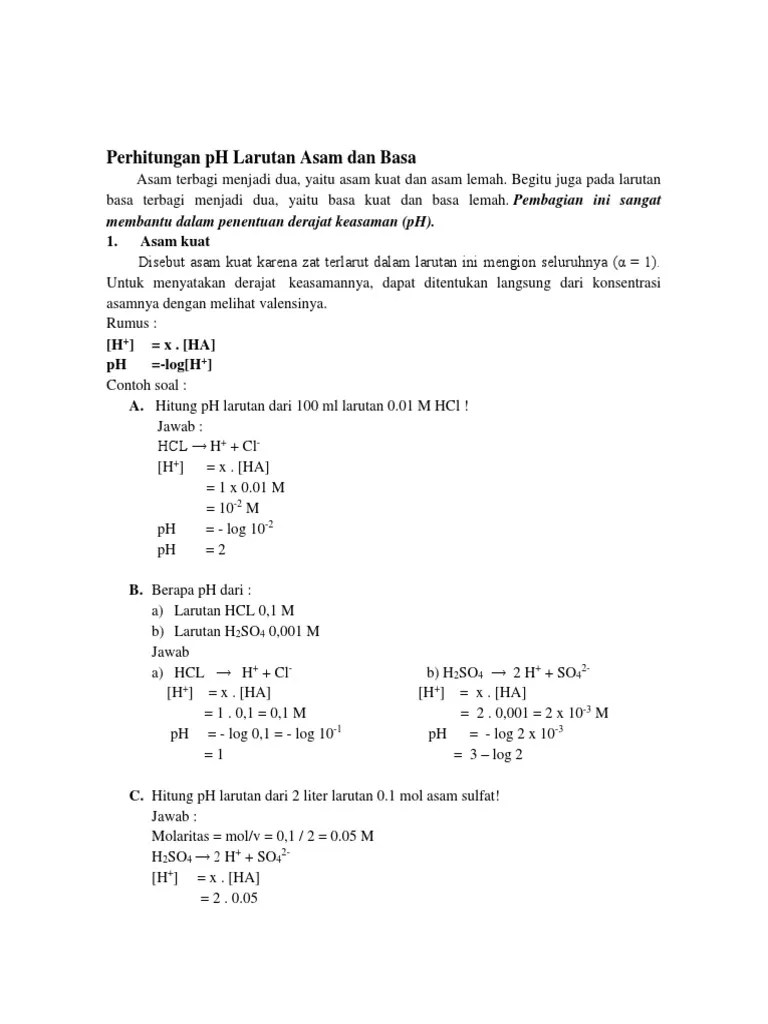 PH Asam Dan Basa | PDF