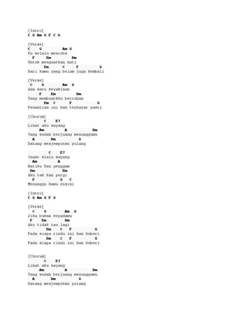 Chord Anji Menunggumu D