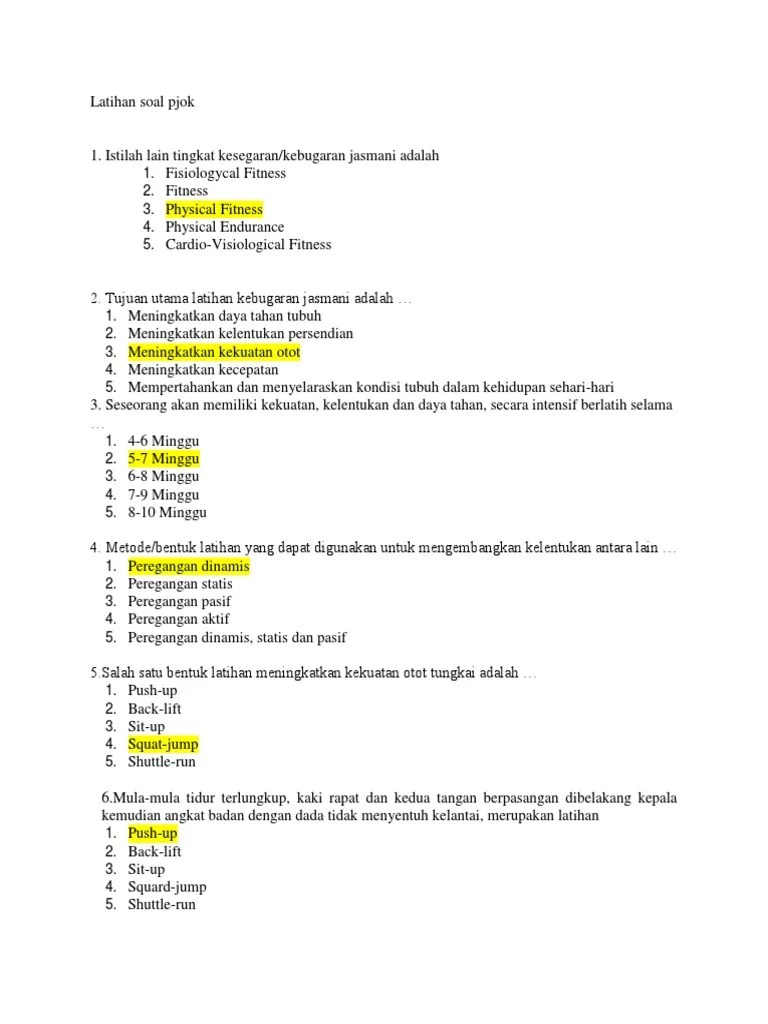 Tujuan Utama Latihan Kebugaran Jasmani
