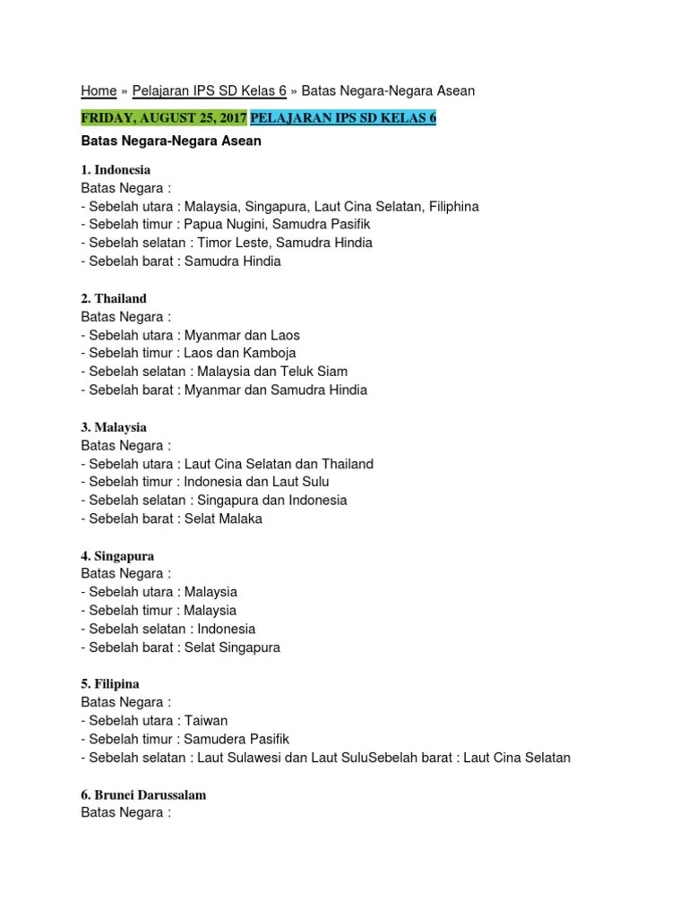 Batas Negara Asean | PDF