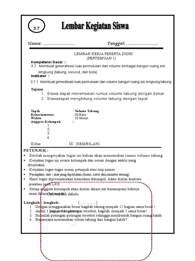 Pilihlah salah satu jawaban a, b, c atau d yang menurut anda benar! Contoh Soal Bangun Ruang Sisi Lengkung Dan Jawabannya Berbagai Contoh