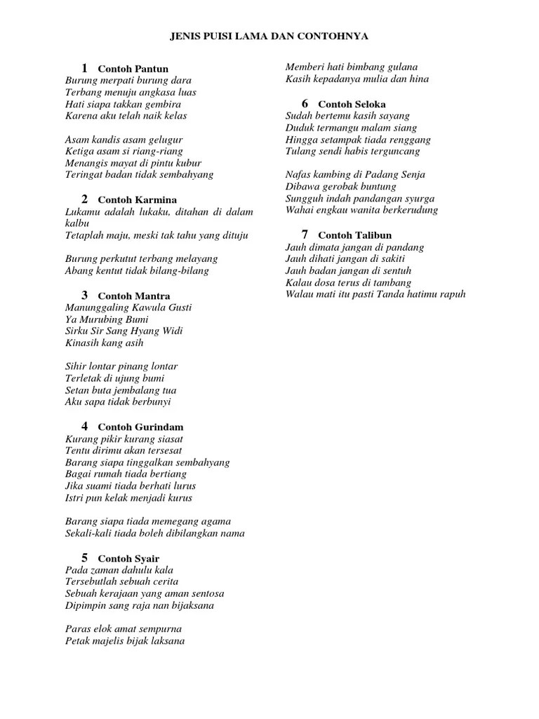Contoh Pantun | PDF