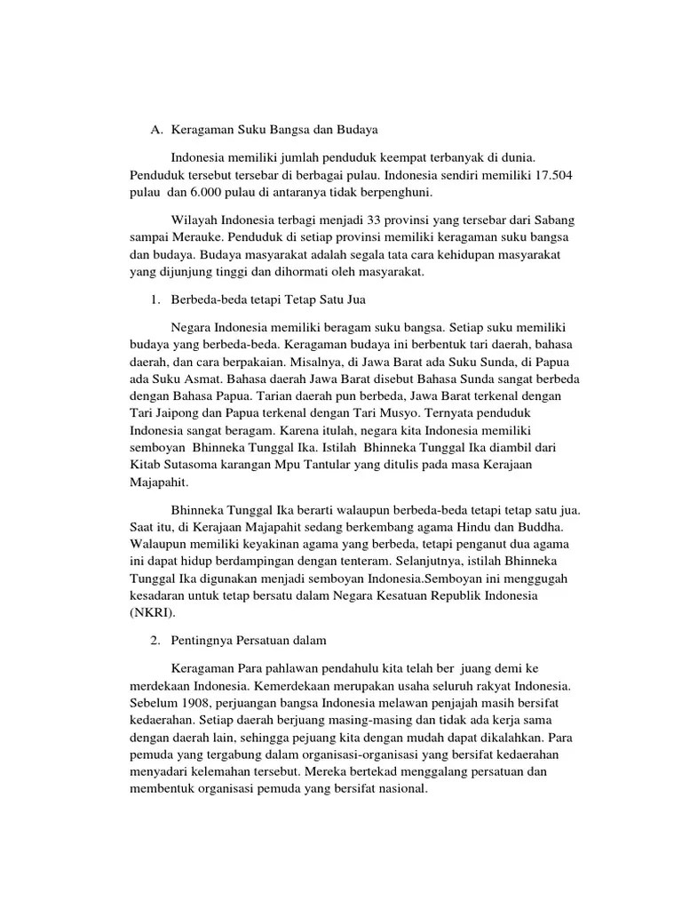 Keragaman Suku Bangsa Dan Budaya | PDF