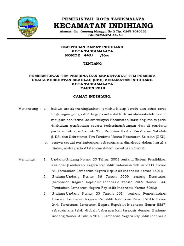 Contoh format sk uksfull description . Contoh Sk Uks Terbaru Beinyu Com