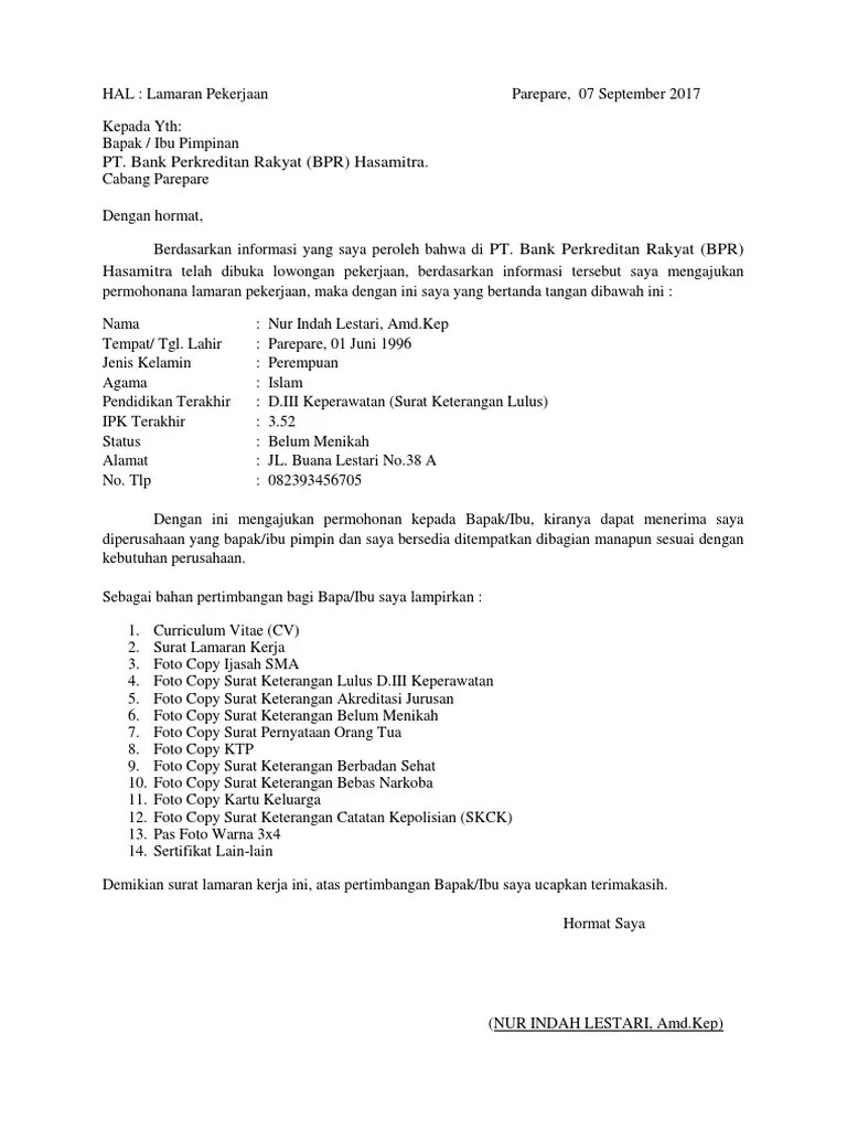Contoh surat lamaran kerja yang baik dan benar, dijamin lolos seleksi hrd. Contoh Surat Lamaran Kerja Pt Migas Bebelanwunniy