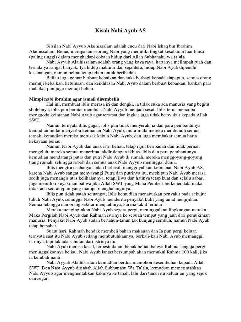 Kisah Nabi Ayub As | PDF