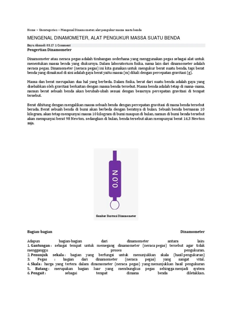 Tugas Pengukuran Dinamometer | PDF