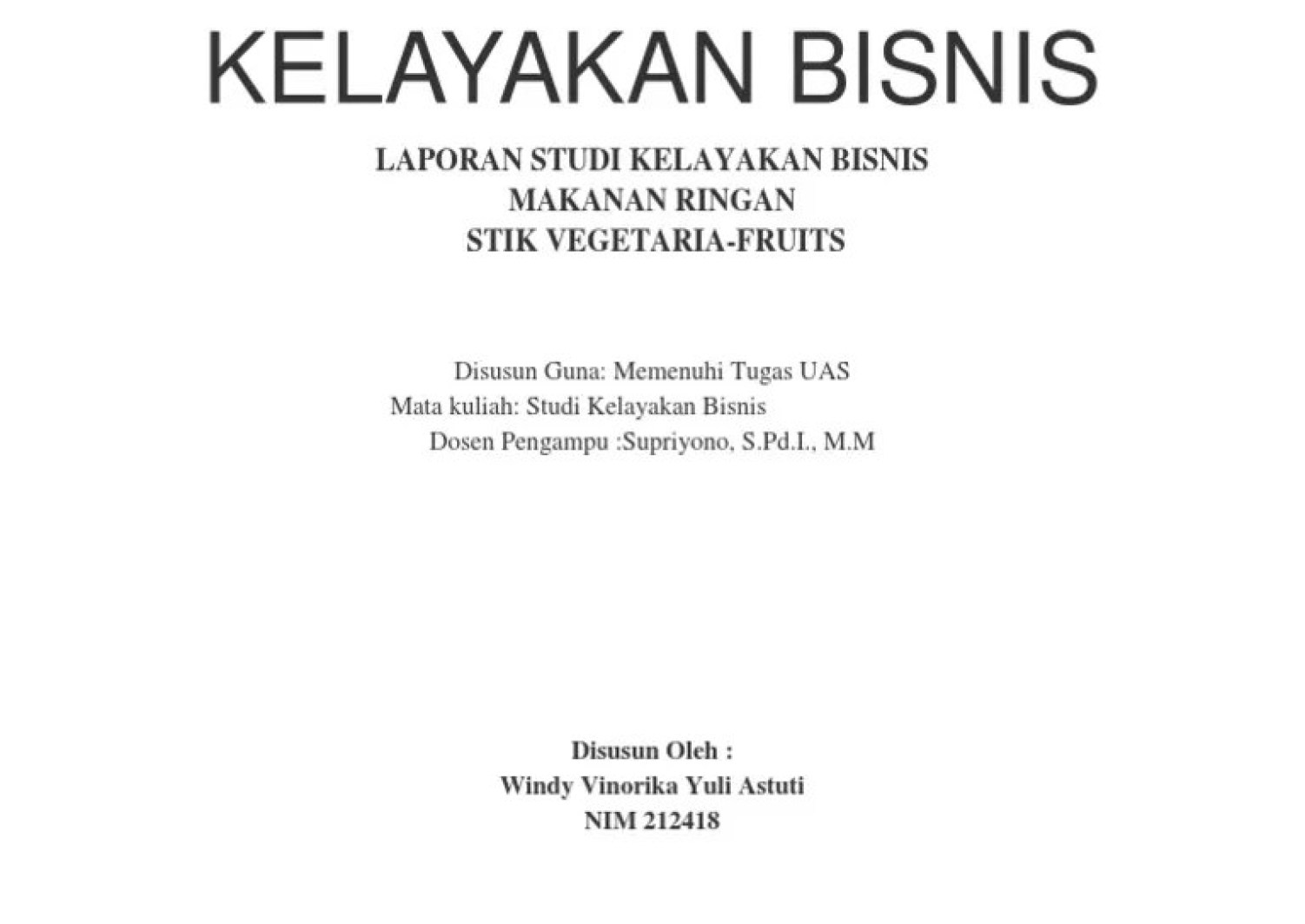 48+ Contoh proposal studi kelayakan bisnis makanan ringan ...