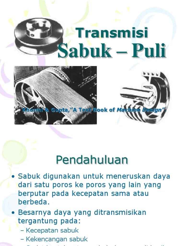 Transmisi Sabuk - Puli 2 | PDF | Sabuk (Mekanik) | Barang Manufaktur