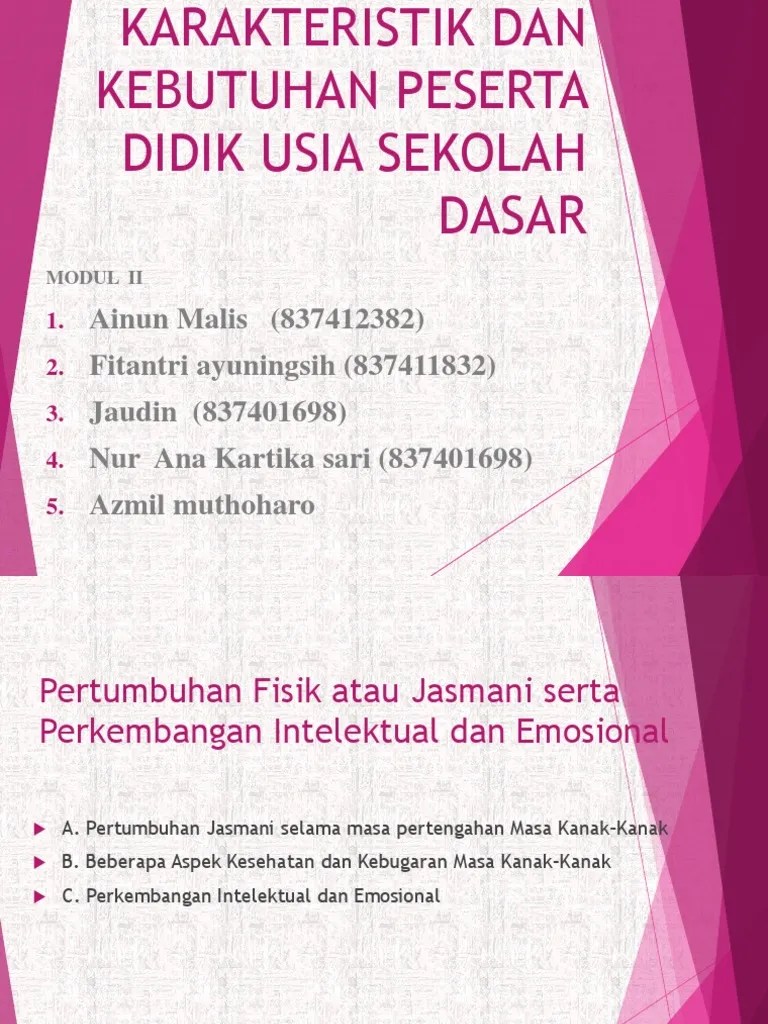 Tindakan kelas (ptk) yang berjudul: Modul 2 Perkembangan Peserta Didik