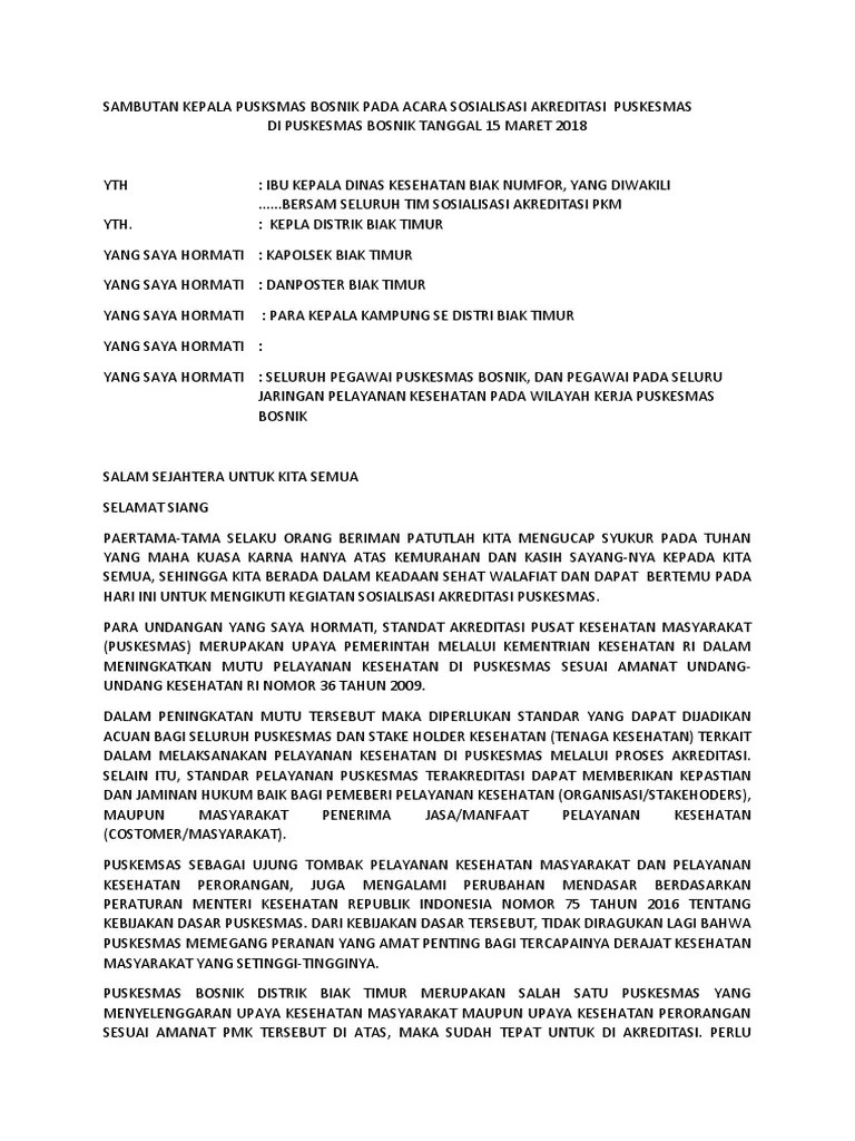 Contoh Pidato Pembukaan Acara Sosialisasi · Kumpulan Contoh Terbaru