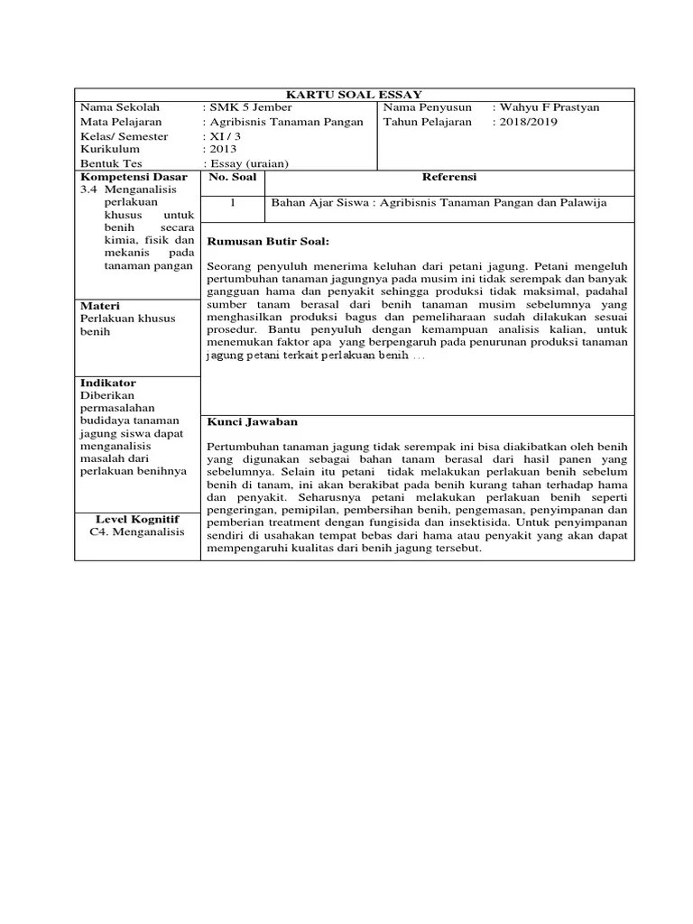 Contoh soal essay c1 sampai c6 biologi contoh soal terbaru . Soal Hots C4 C6 Pdf