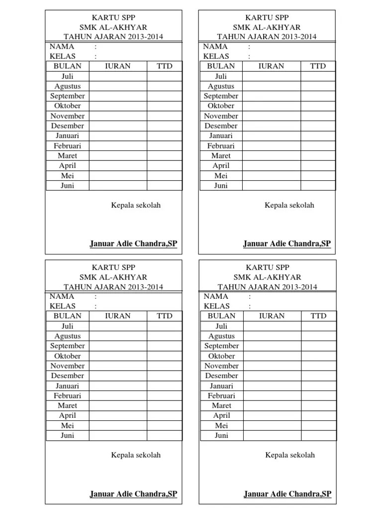 File SPP Sekolah | PDF