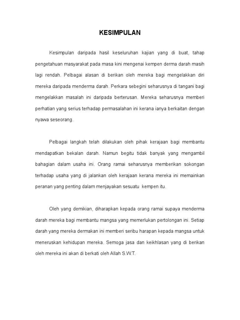 Namun hakikatnya, kempen menderma darah masih kurang mendapat sambutan dan. Get Ulasan Tentang Kempen Derma Darah Tingkatan 3 Png