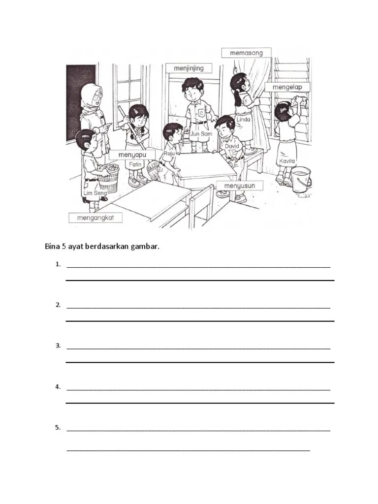 Lim moi · panduan contoh gambar dan ayat bahagian a bahasa melayu upsr sjk 2015. Bina 5 Ayat Berdasarkan Gambar Pdf