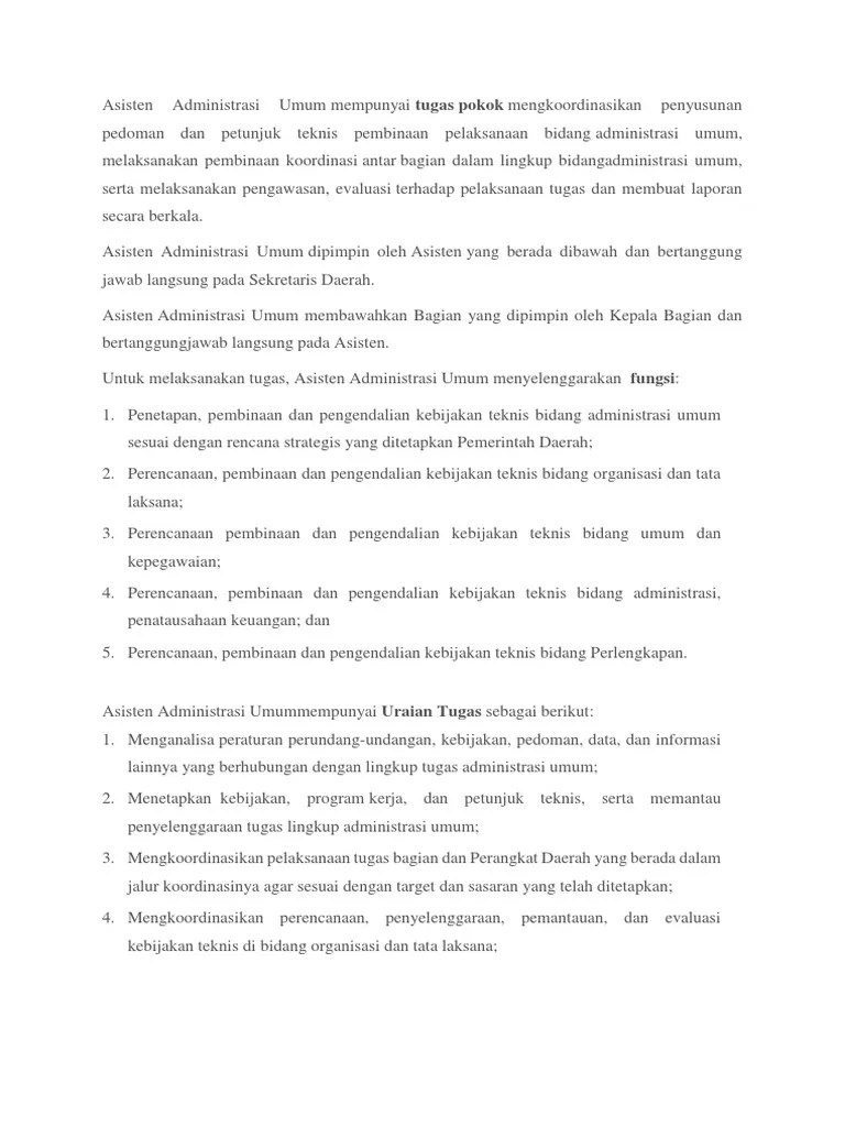 Asisten Administrasi Umum | PDF