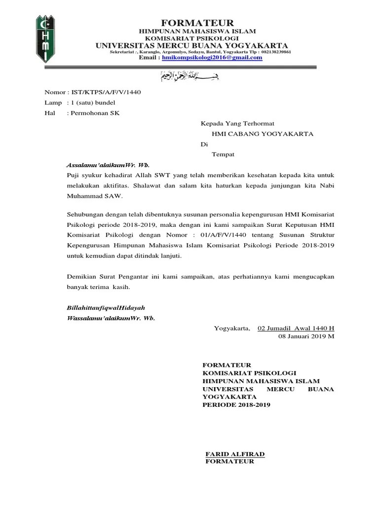 Santri siap guna daarut tauhiid bandung gegerkalong girang no. Surat Permohonan Sk Dan Keputusan Formateur M F