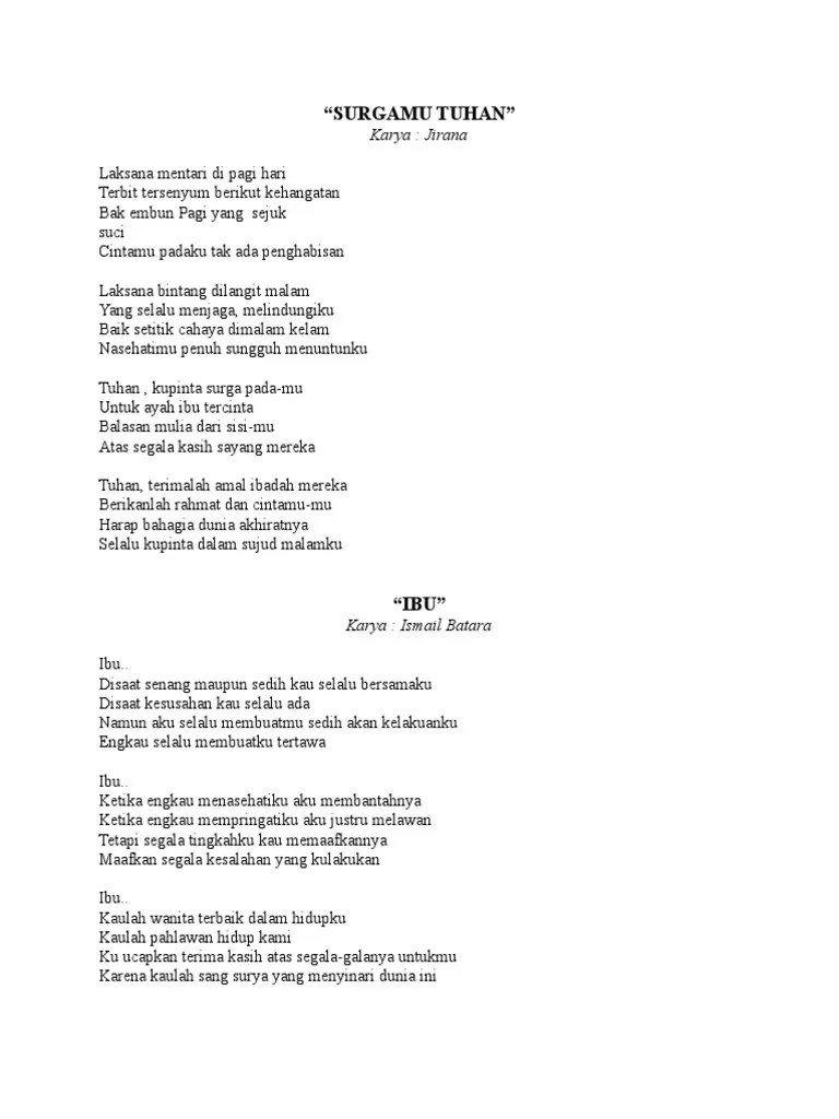 Puisi Ayah Dan Ibu Tercinta