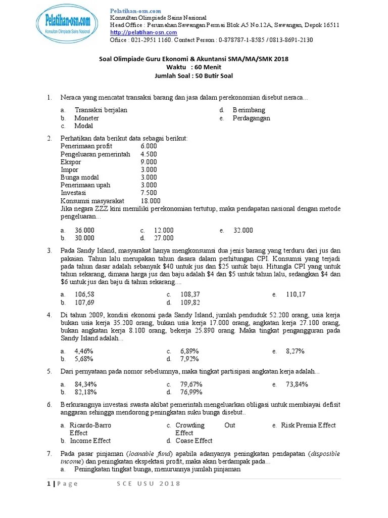 2 Ekonomi &amp; Akuntansi SMA (Soal) | PDF