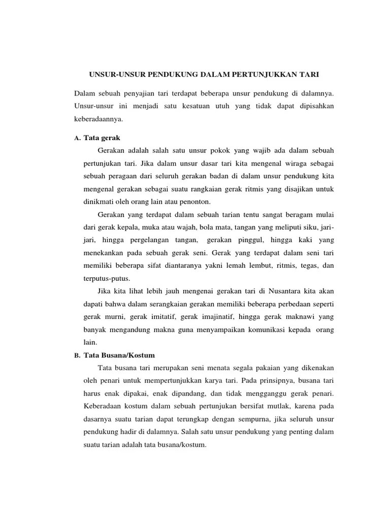 Unsur Tari | PDF