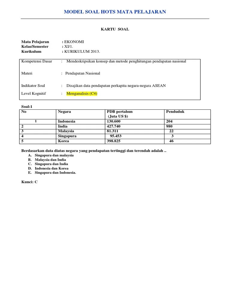 Buku seri super coach ekonomi untuk sma/ma kelas xi merupakan buku yang sangat tepat. Soal Hots Ekonomi Kelas Xi Soalna