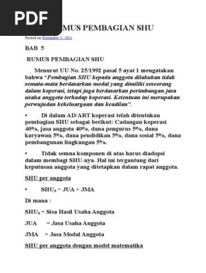 Bab 5 Rumus Pembagian Shu | PDF