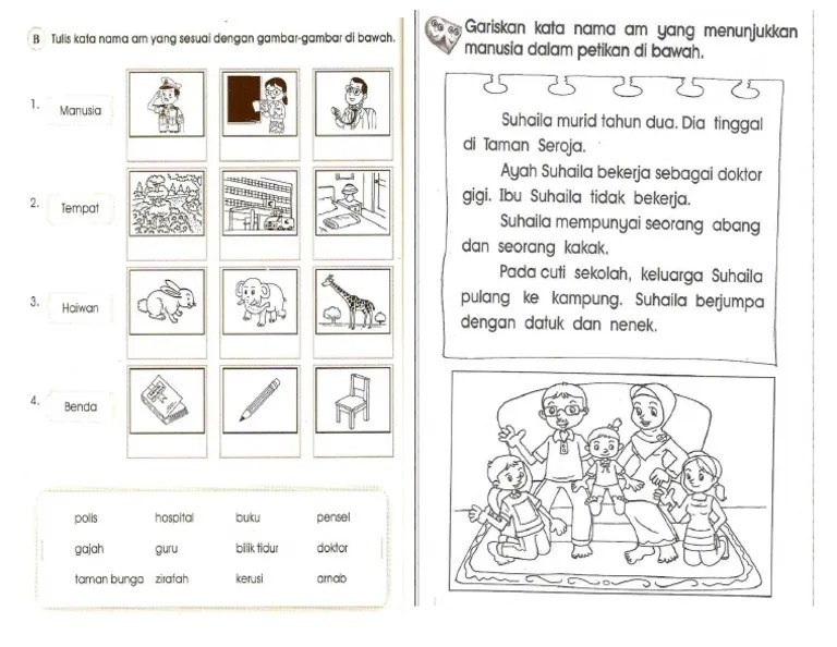 Kata nama am dan kata nama khas interactive worksheet for 3. Kata Nama Am Dan Nama Khas Pdf