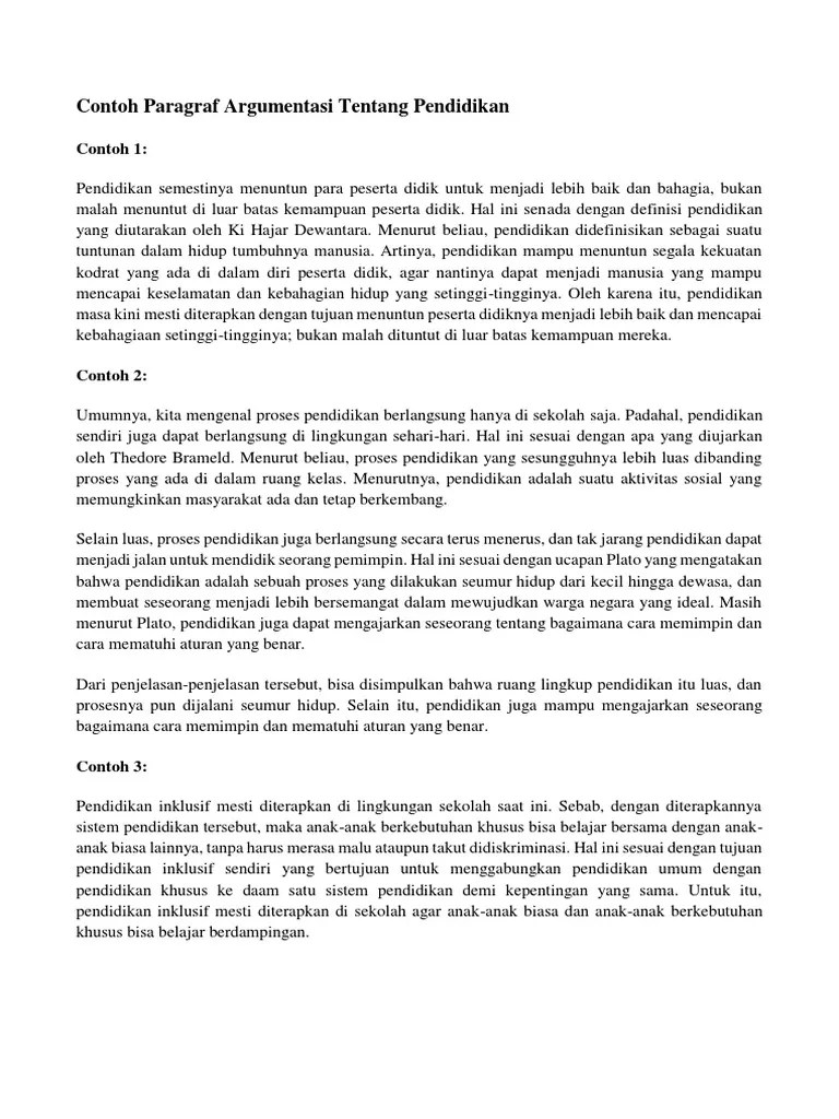 Contoh Paragraf Argumentasi Tentang Lingkungan Sekolah – Nasi