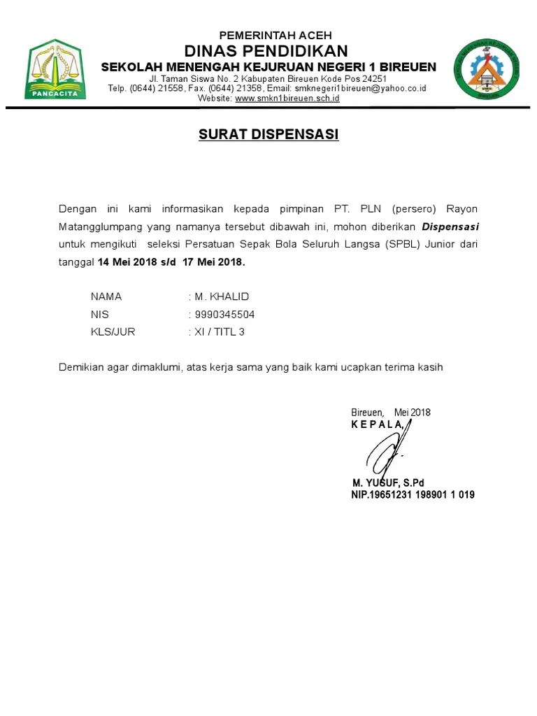 Pada seleksi ini memberikan kesempatan untuk pemain potensi . Surat Dispensasi