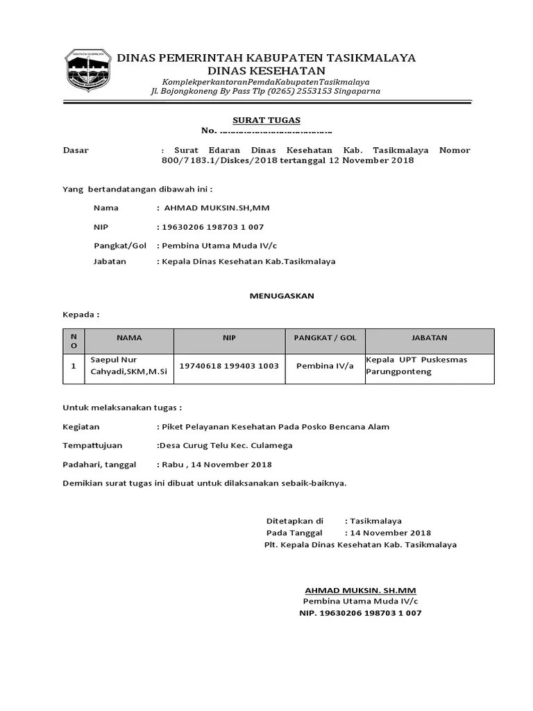 8.struktur organisasi disyahkan direktur rs. Surat Tugassssgas