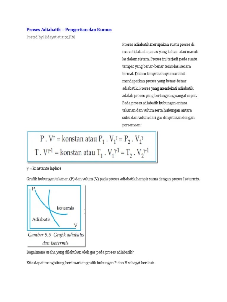 Proses Adiabatik | PDF