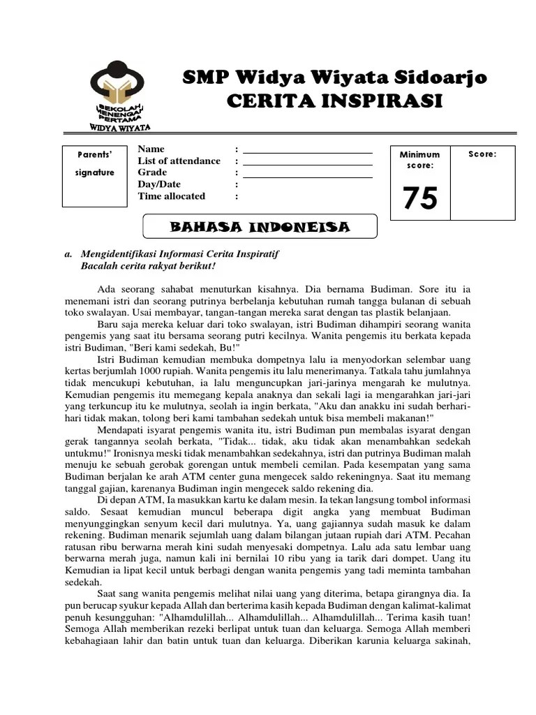 32++ Contoh cerita inspirasi bahasa indonesia information | Cerita