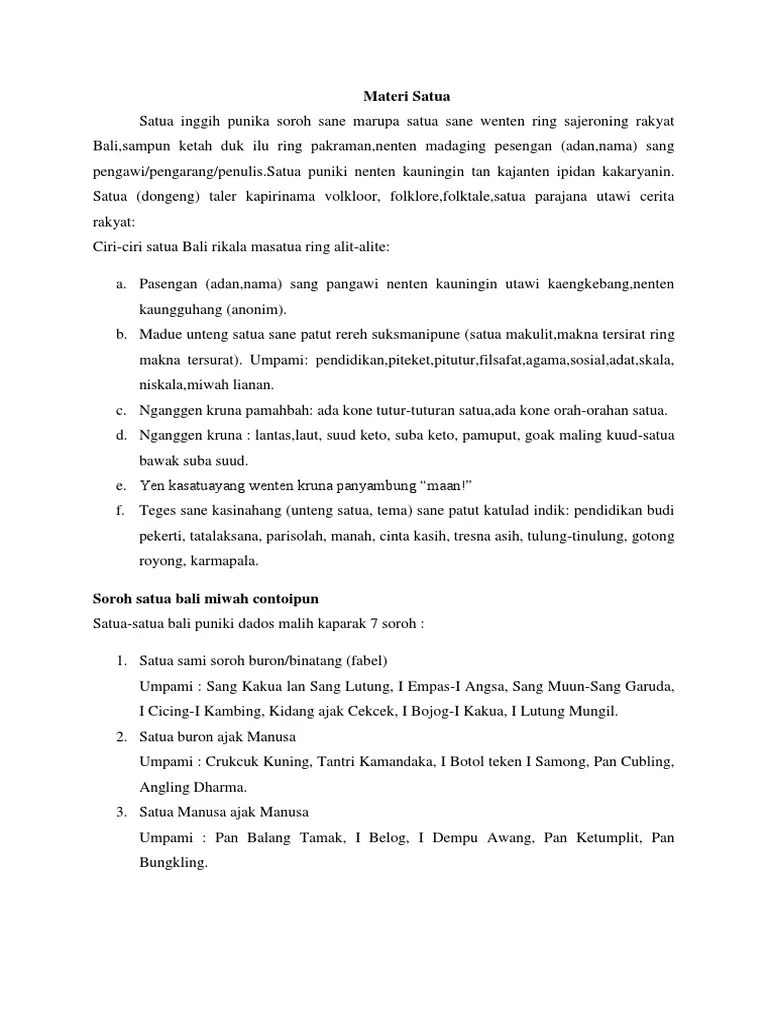 2.cerpen Dan Satua | PDF