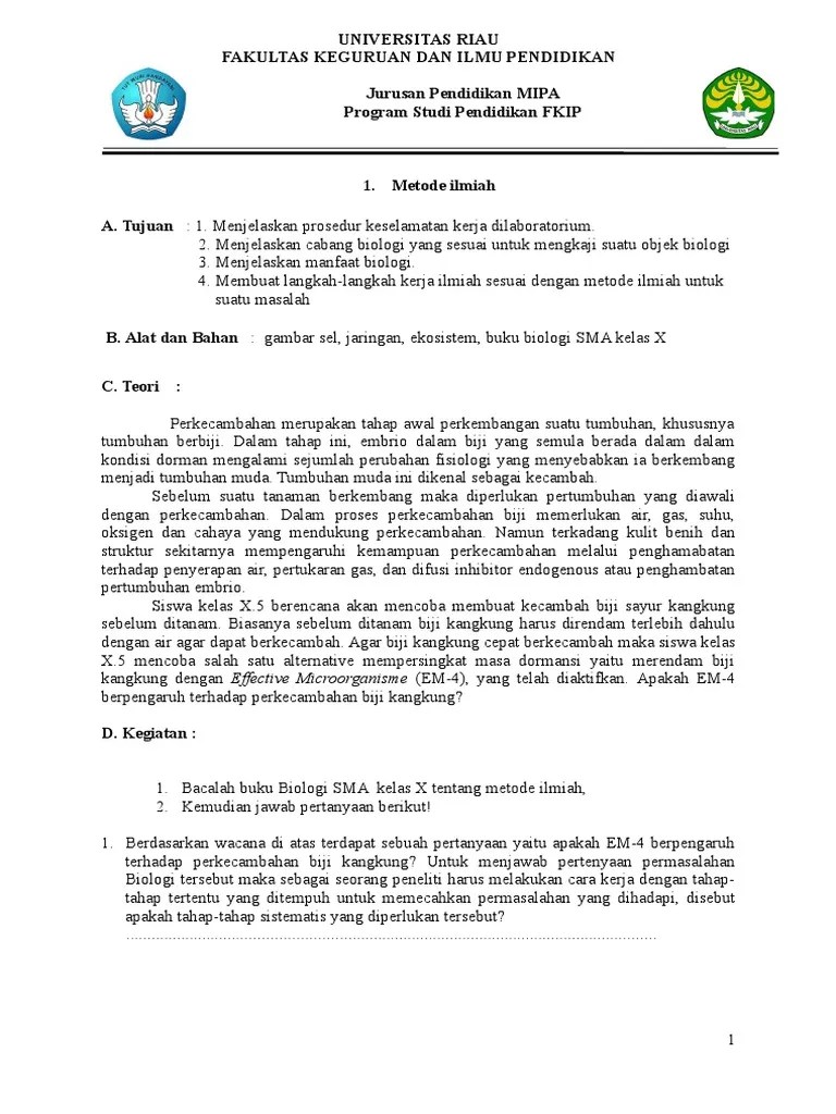 LKM 1 Metode Ilmiah | PDF