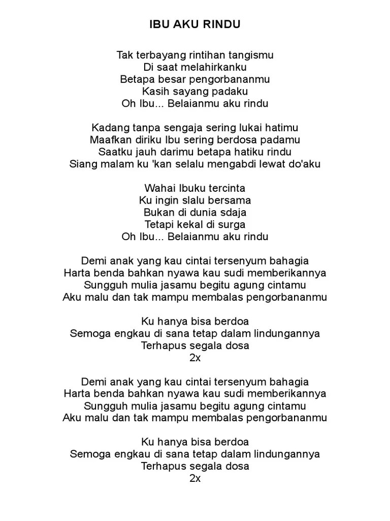Ibu Aku Rindu | PDF
