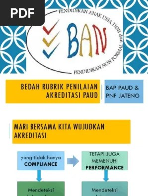 Penilaian dengan 2 dari 5. Bedah Rubrik Akreditasi Paud Bap Paud Pnf Jateng 2018