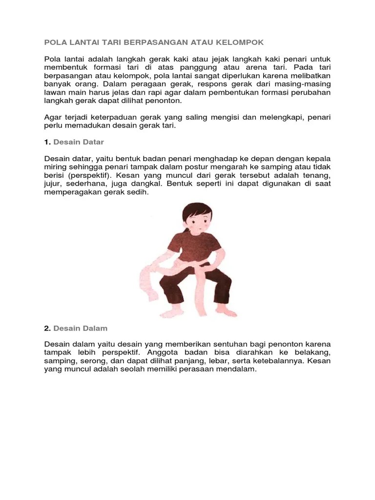 Pola Lantai Tari Berpasangan Atau Kelompok | PDF