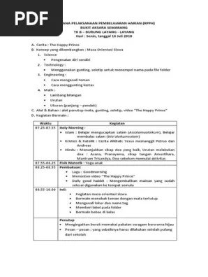 Untuk contoh rpph paud daring tema lingkunganku bisa anda lihat . Contoh Rpph Tk Steam Pdf