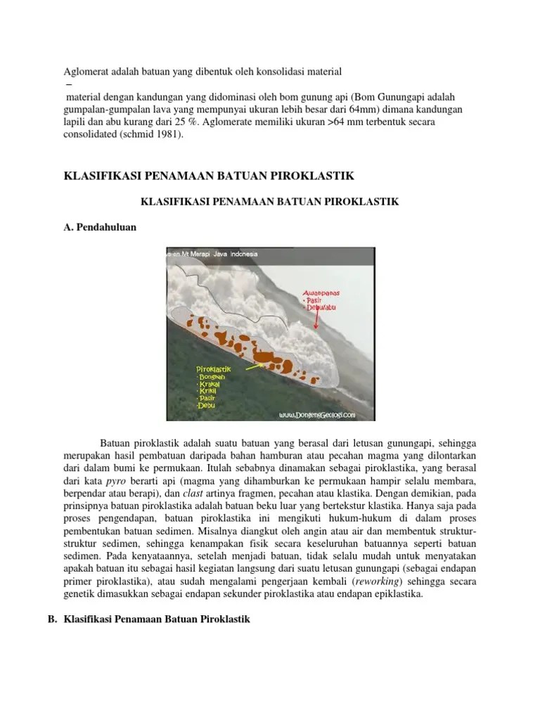 Aglomerat Adalah Batuan Yang Dibentuk Oleh Konsolidasi Material | PDF