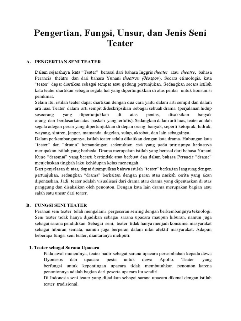 Seni Teater | PDF