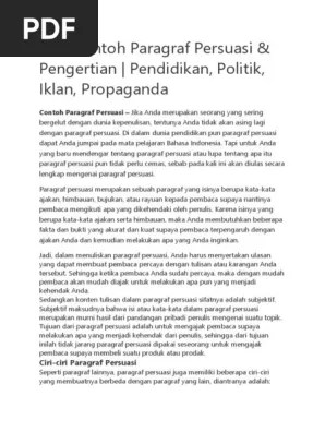 Contoh Teks Persuasi | PDF