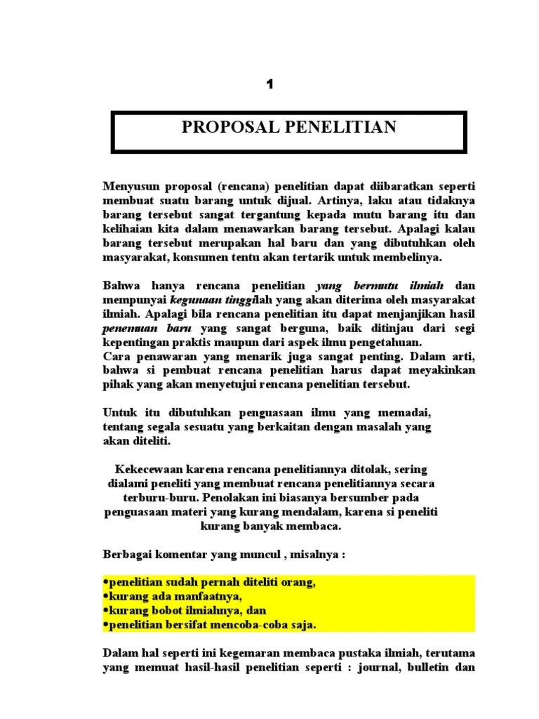 Proposal Penelitian | PDF