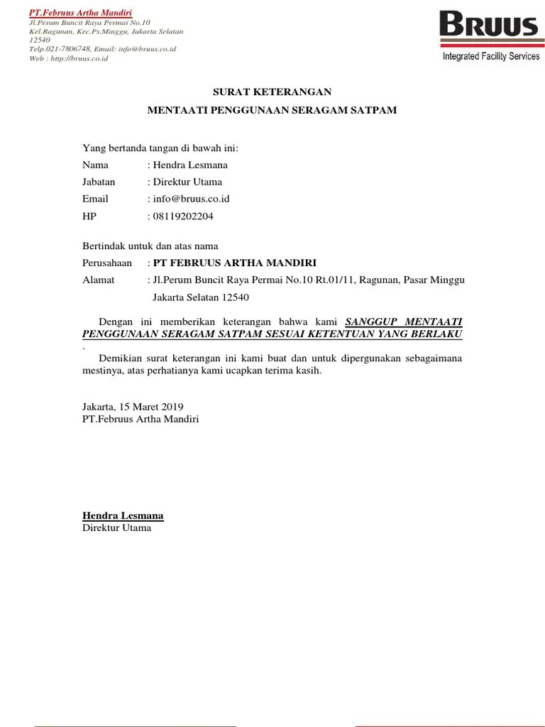 Peraturan perusahaan rs sansani baru. Simak Contoh Surat Pengajuan Seragam Satpam Terbaru