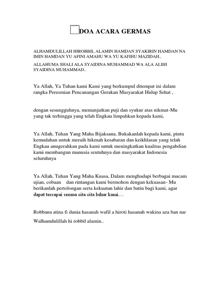 Doa Acara Germas | PDF