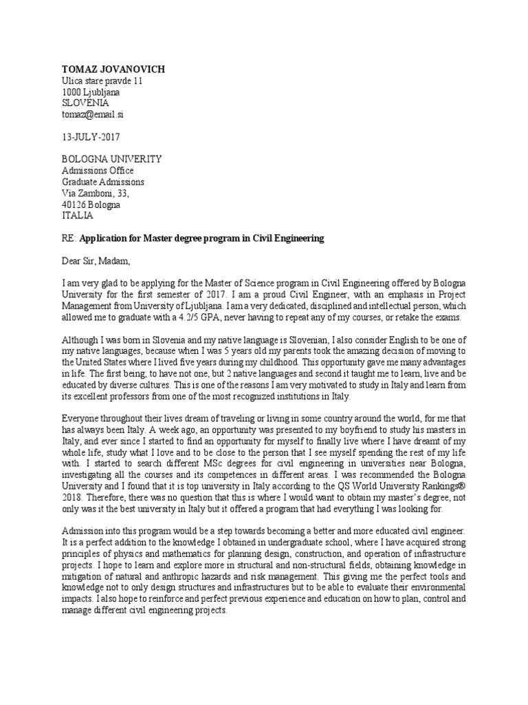 Tips and tricks for writing perfect motivation letters. Letter Of Motivation Example Pdf